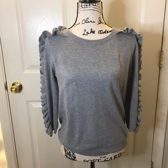 Anthropologie Philosophy Grey Crew Neck Sweater - Picture 3 of 9